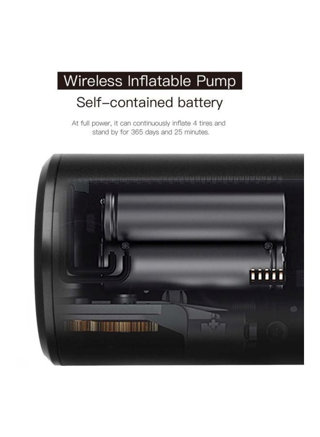 Wireless Air Pump with LED Light, Electric Car Tyre Pump, Air Compressor Tire Inflator Pump Car Portable, Electric Air Pump with Emergency Light for Car Bicycle Motorcycle Electric Balls - Image 3